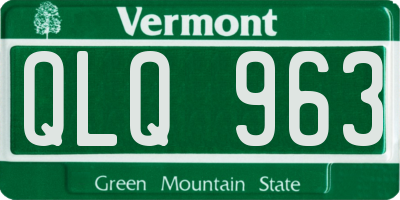 VT license plate QLQ963