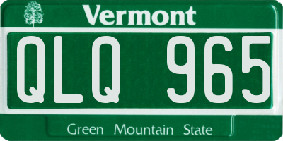 VT license plate QLQ965