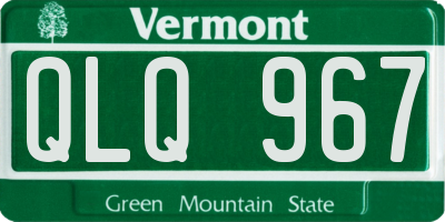 VT license plate QLQ967