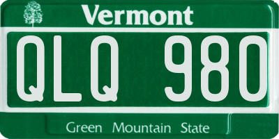 VT license plate QLQ980