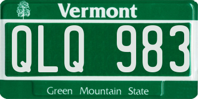 VT license plate QLQ983