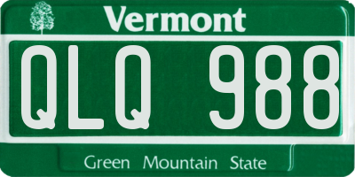 VT license plate QLQ988