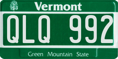 VT license plate QLQ992