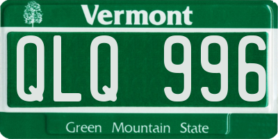 VT license plate QLQ996