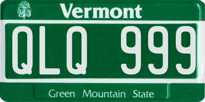 VT license plate QLQ999