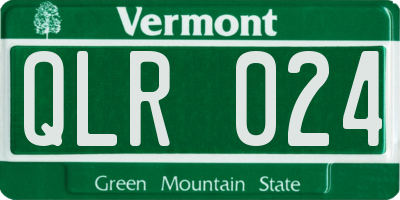 VT license plate QLR024