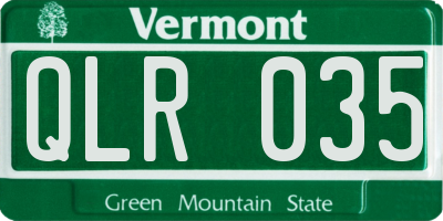 VT license plate QLR035