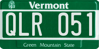VT license plate QLR051