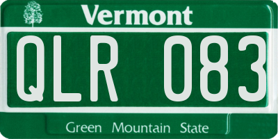 VT license plate QLR083