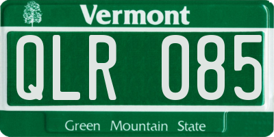 VT license plate QLR085