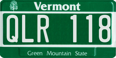 VT license plate QLR118