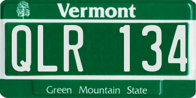 VT license plate QLR134