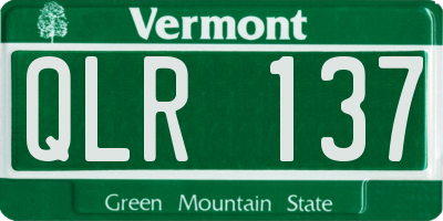 VT license plate QLR137