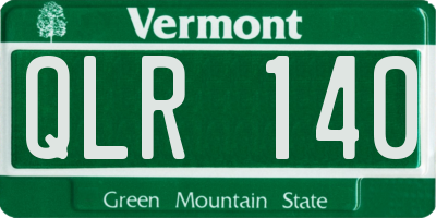 VT license plate QLR140