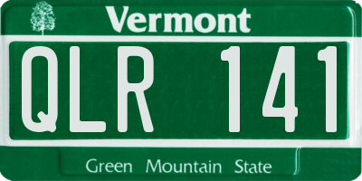 VT license plate QLR141