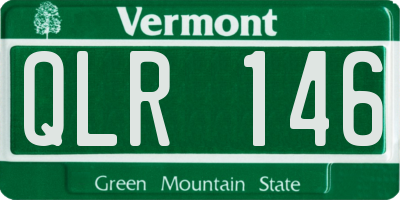 VT license plate QLR146
