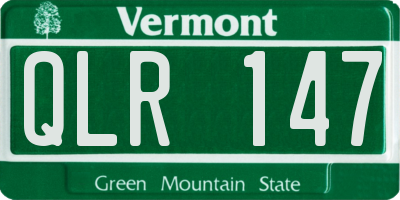 VT license plate QLR147