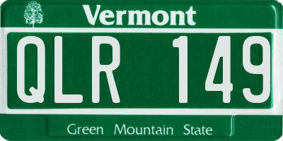 VT license plate QLR149