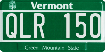 VT license plate QLR150