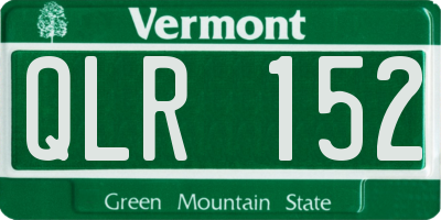 VT license plate QLR152