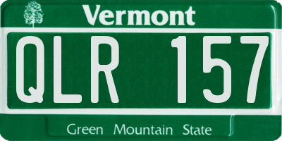 VT license plate QLR157