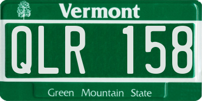 VT license plate QLR158
