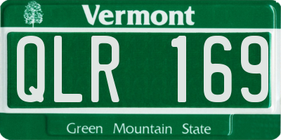 VT license plate QLR169