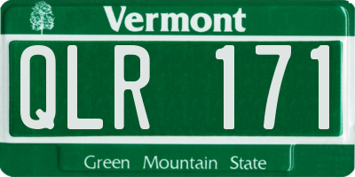 VT license plate QLR171
