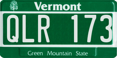 VT license plate QLR173