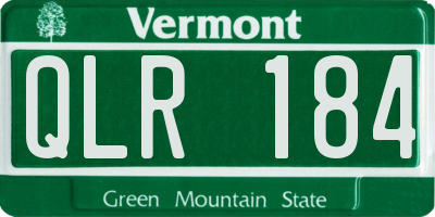 VT license plate QLR184