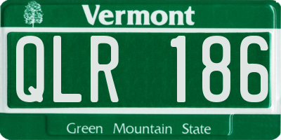 VT license plate QLR186