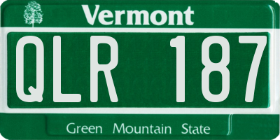 VT license plate QLR187