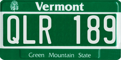 VT license plate QLR189