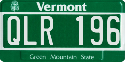 VT license plate QLR196
