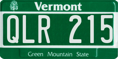 VT license plate QLR215