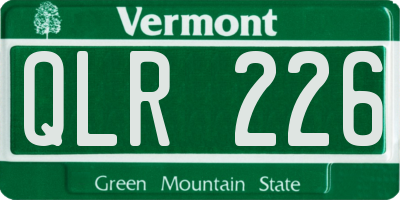 VT license plate QLR226