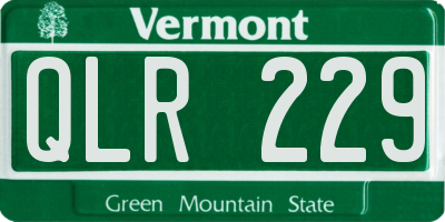 VT license plate QLR229