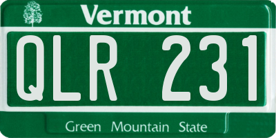 VT license plate QLR231