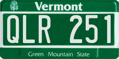VT license plate QLR251
