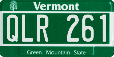 VT license plate QLR261