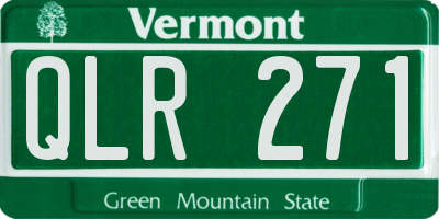 VT license plate QLR271