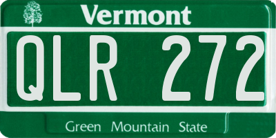 VT license plate QLR272