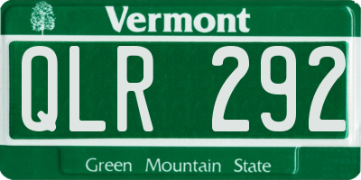 VT license plate QLR292