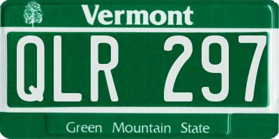 VT license plate QLR297