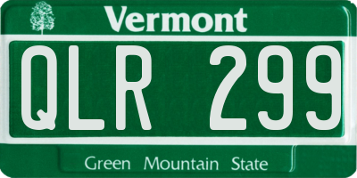 VT license plate QLR299