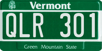 VT license plate QLR301