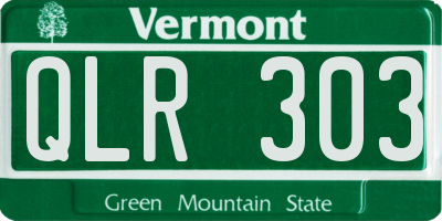 VT license plate QLR303