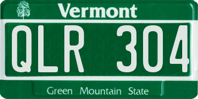 VT license plate QLR304