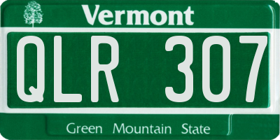 VT license plate QLR307