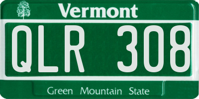 VT license plate QLR308